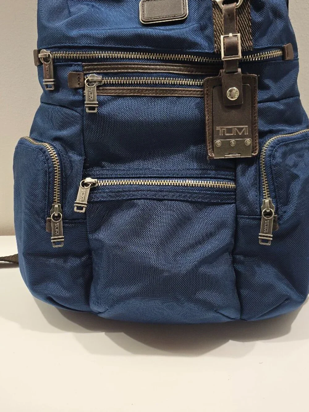 Unisex Tumi Alpha Bravo Knox Backpack in Baltic Blue